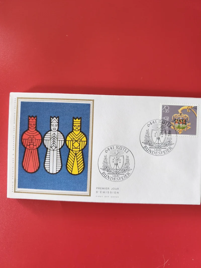 Enveloppe philatélie premier jour ? illustration Rois mages, timbre Suisse