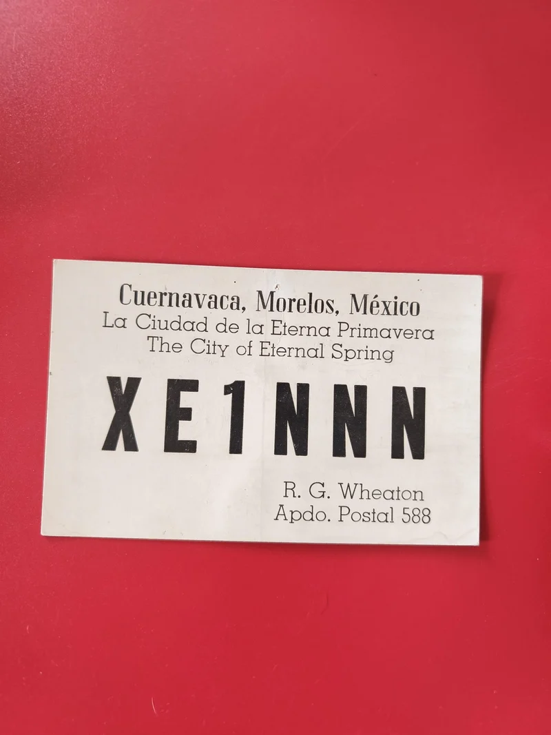 Carte radio XE1NNN Cuernavaca Morelos Mexique indicatif radioamateur