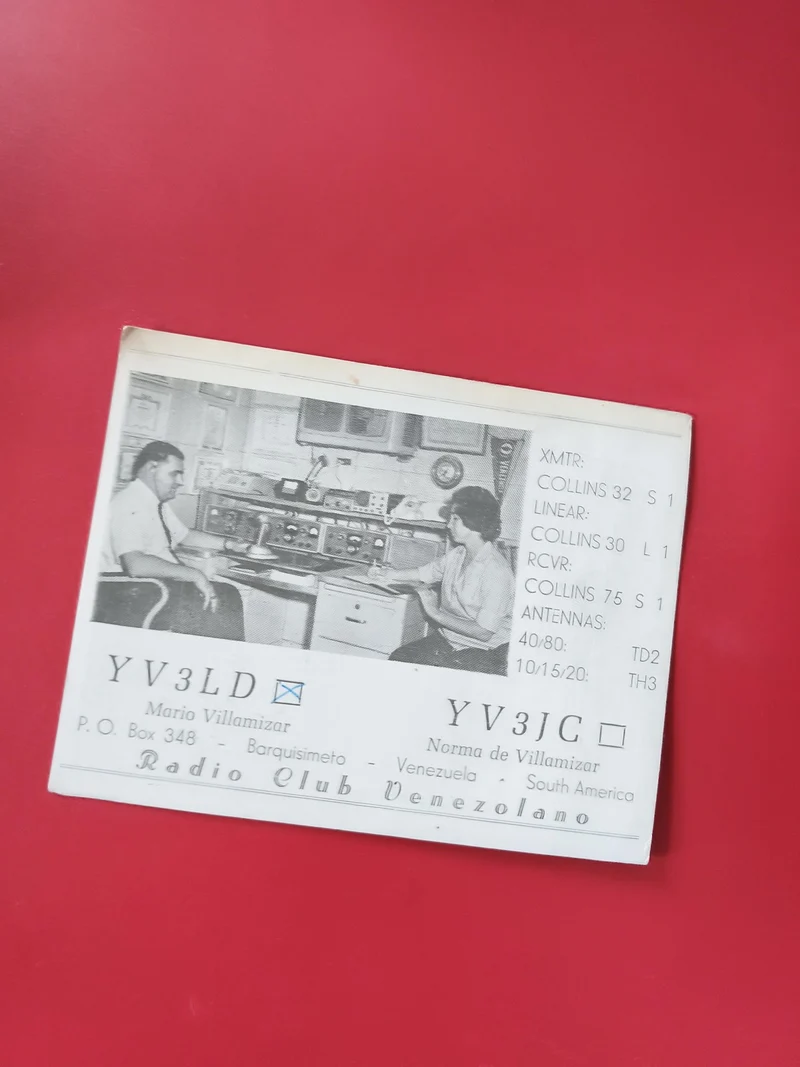 Carte radio QSL Radio Club Venezuelano Barquisimeto Venezuela radioamateur