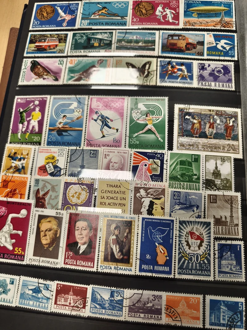 Lot timbres Roumanie Posta Romana, sports, animaux, véhicules, oblitérés