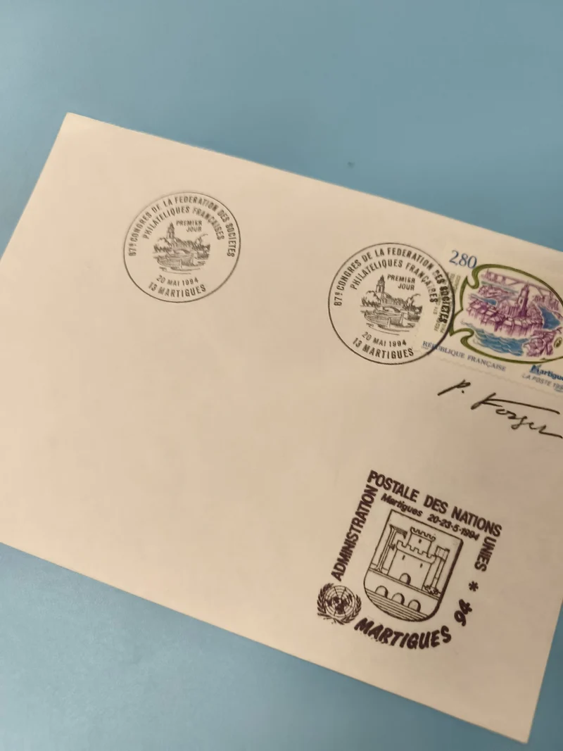 Ancienne enveloppe philatélie Martigues 1994 cachet premier jour collection