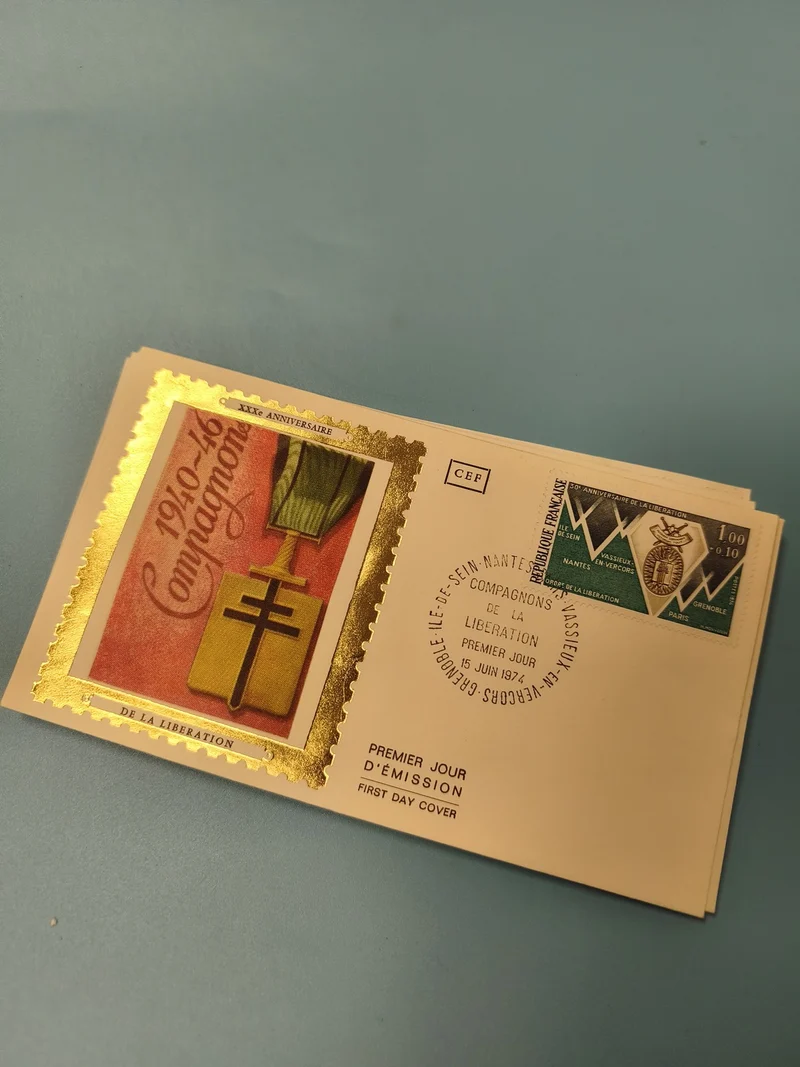 Ancienne enveloppe philatélie premier jour Compagnons de la Libération 1974