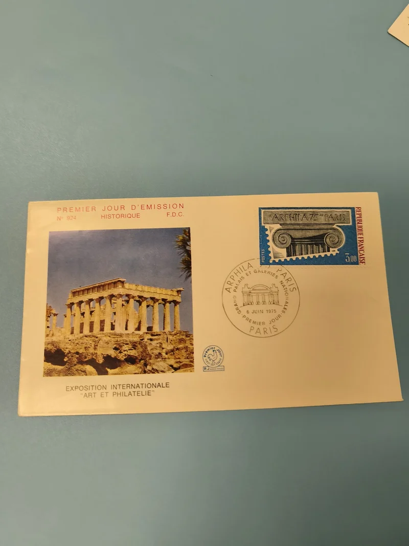 Ancienne enveloppe premier jour Exposition Art Philatélie Paris 1975 FDC