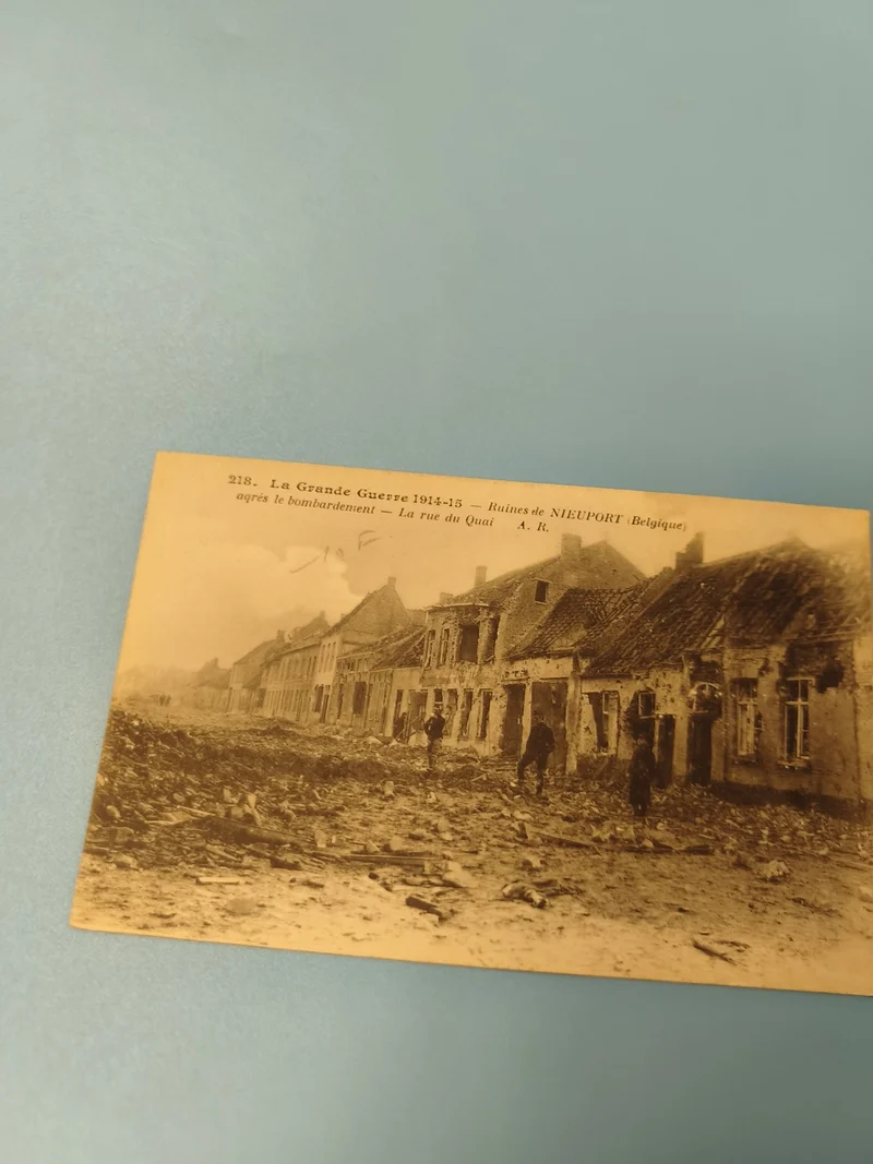 Carte postale ancienne Guerre 1914-18 Nieuport Belgique ruines bombardement