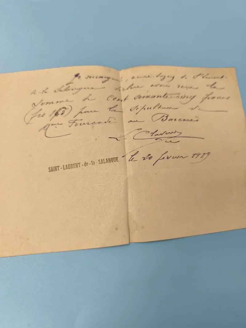 Ancienne lettre manuscrite 1909 Saint-Laurent-de-la-Salanque collection écriture