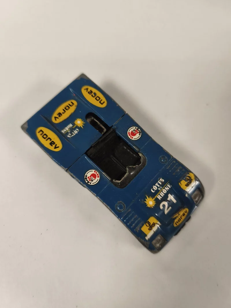 NOREV Jet car 834 CHEVRON miniature bleue n°21 décor Côtes du Rhône