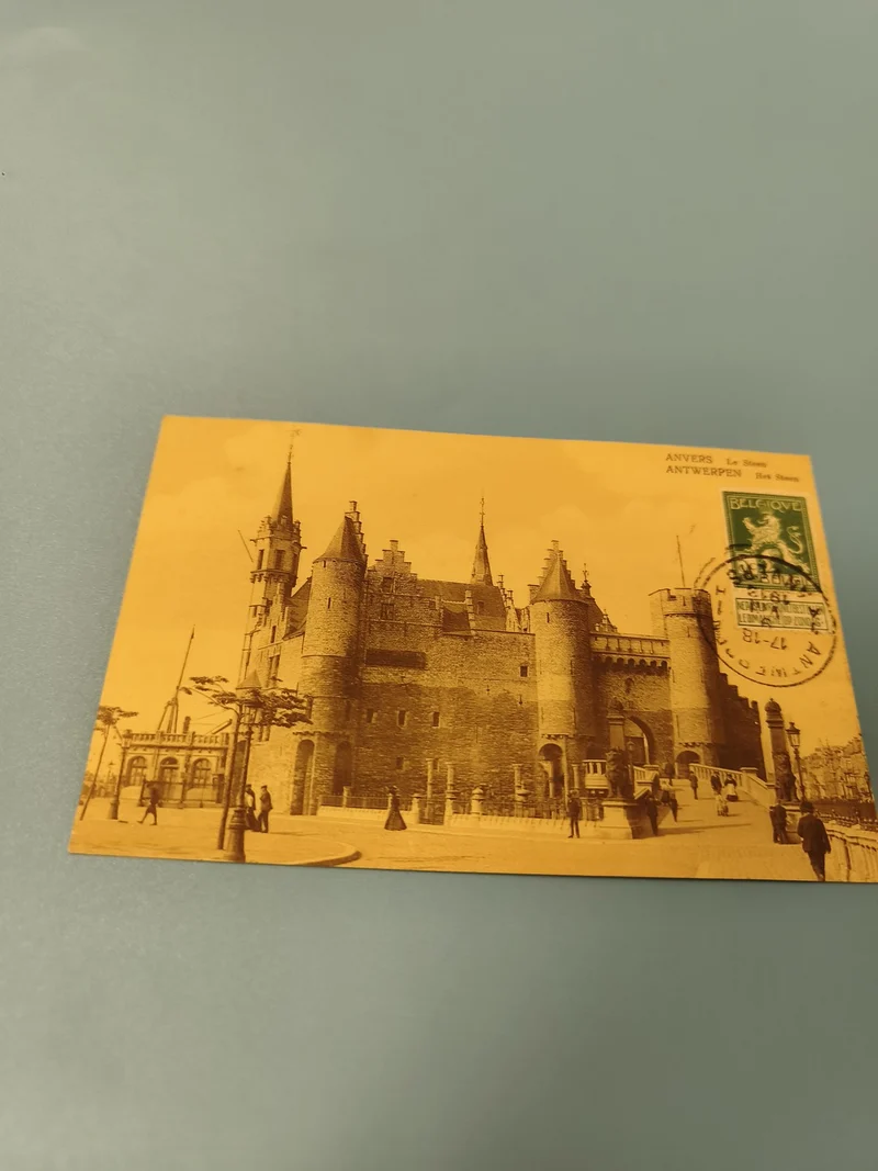 Carte postale ancienne CPA Anvers Steen château Belgique timbre d'époque