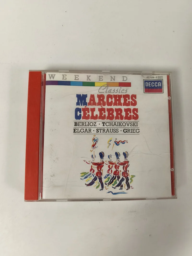 CD Marches Célèbres Berlioz Tchaïkovski Elgar Strauss Grieg Decca boîtier rouge