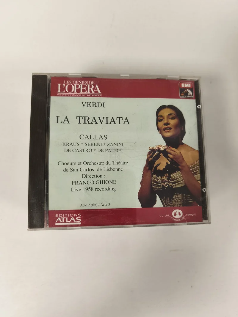 CD Verdi La Traviata Callas Orchestre Lisbonne Franco Ghione Editions Atlas