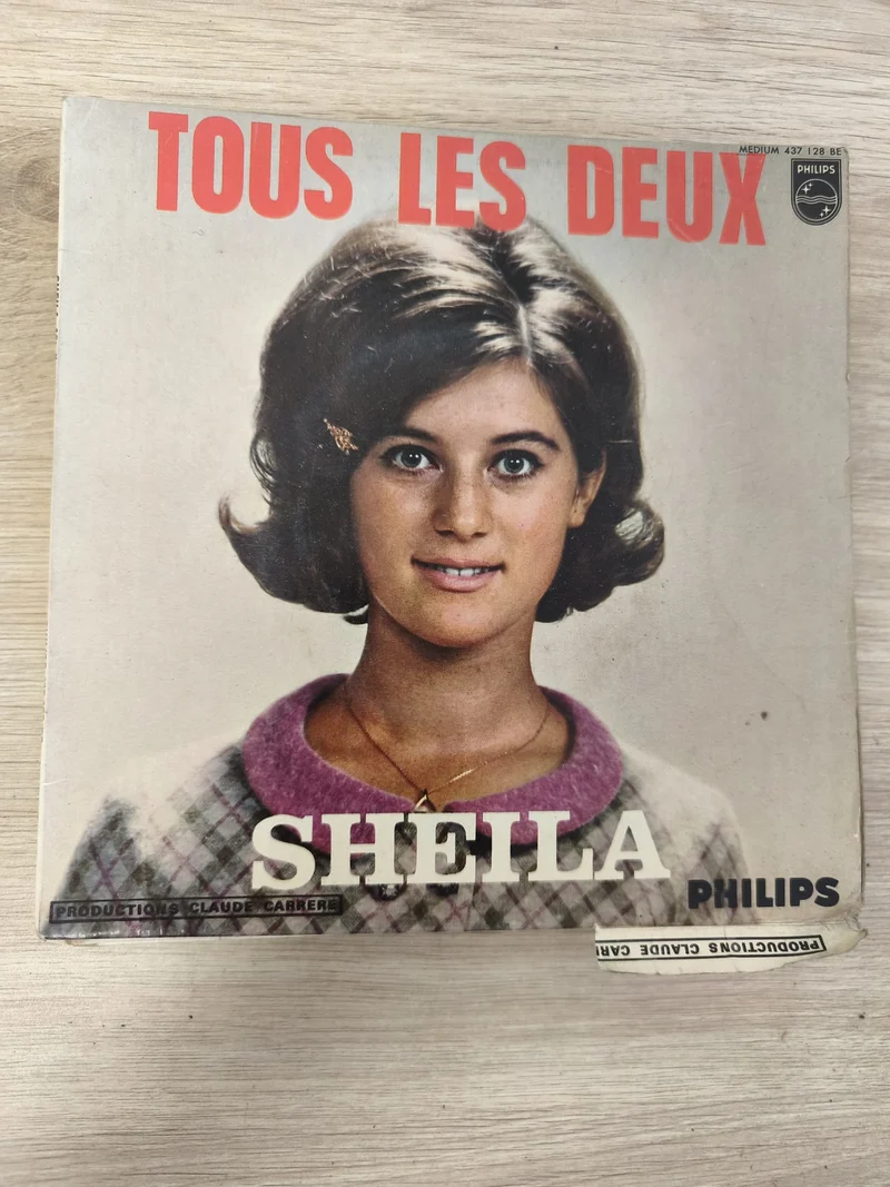 Vintage 45T Sheila Philips Tous les Deux pochette photo d?époque années 60