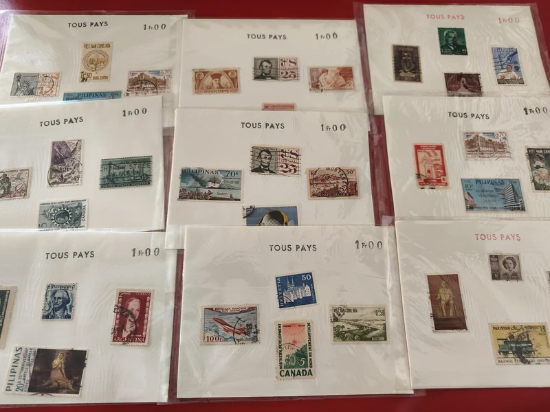 Lot anciens timbres collection vrac international ? philatélie tous pays