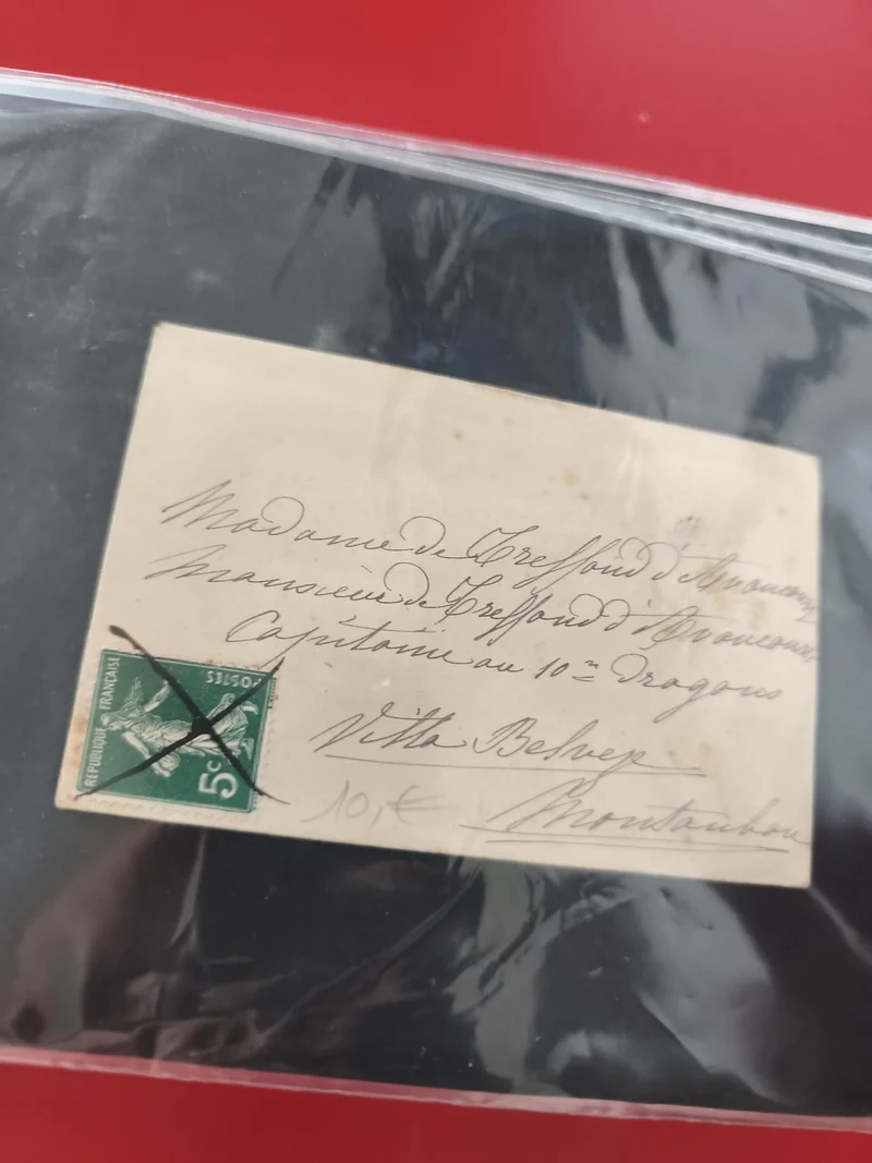 Ancienne enveloppe oblitérée philatélie, timbre vert 5c République Française