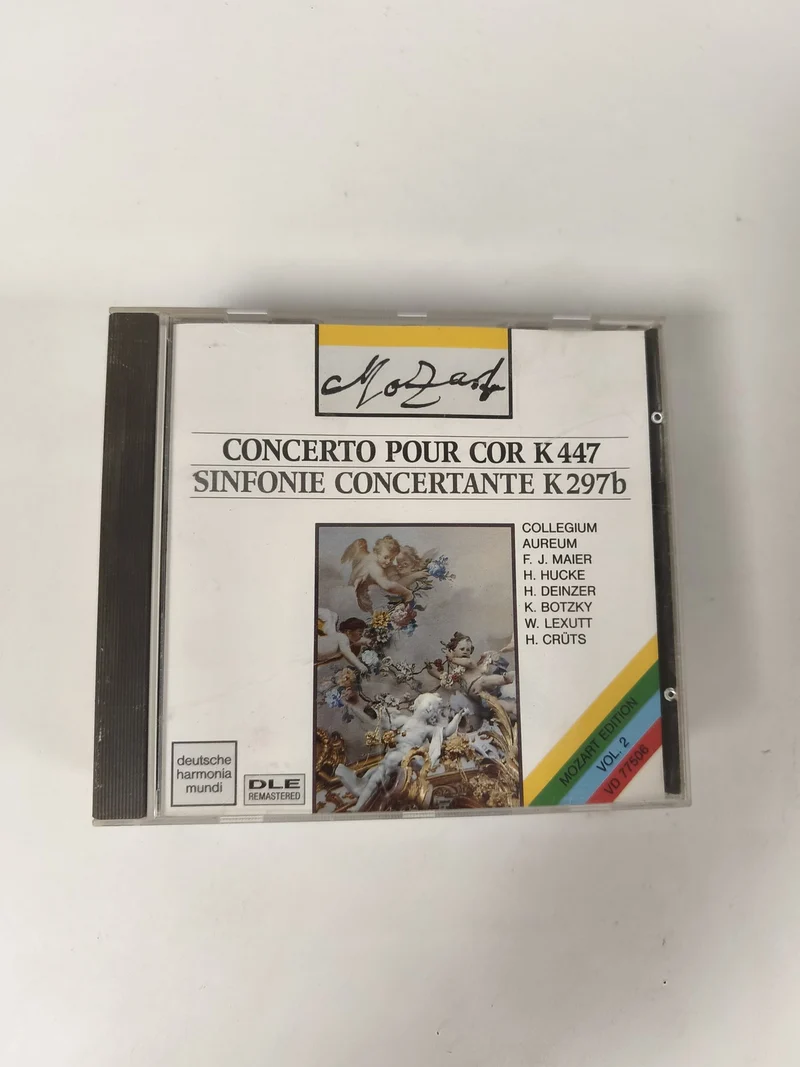 CD Mozart Concerto pour cor K447 Sinfonie Concertante K297b Deutsche Harmonia