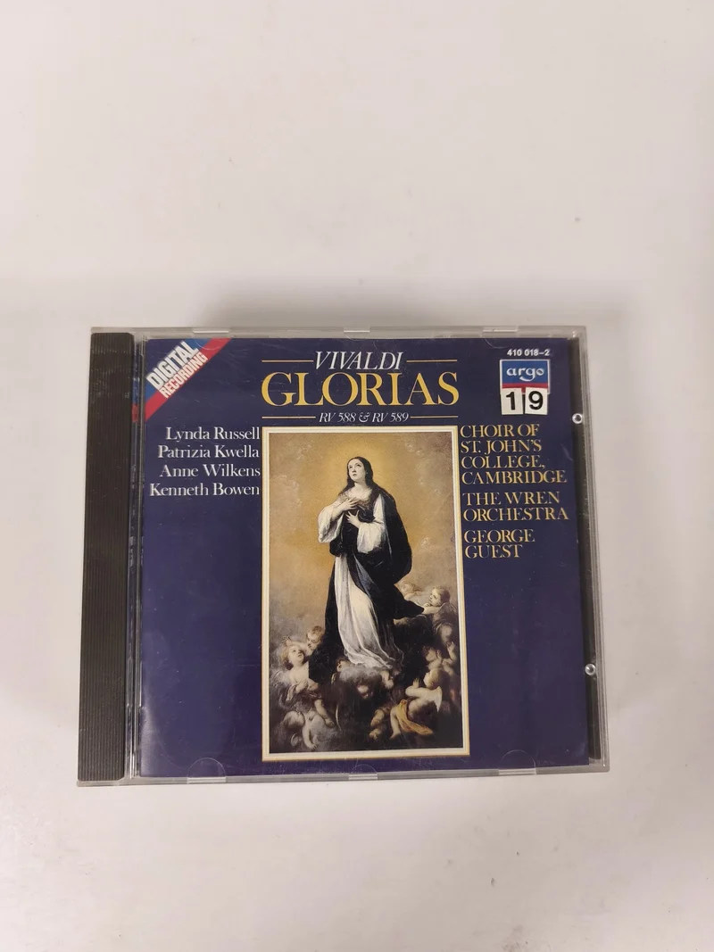 CD Vivaldi Glorias RV 588 & 589 Choir St John's College Cambridge Argo