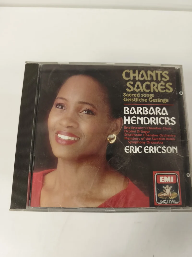 CD Barbara Hendricks Chants Sacrés Eric Ericson EMI Digital pochette noire