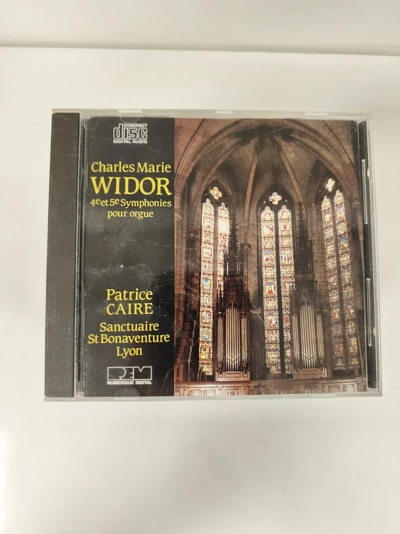 CD Charles Marie Widor 4e 5e Symphonies Orgue Patrice Caire Lyon St Bonaventure