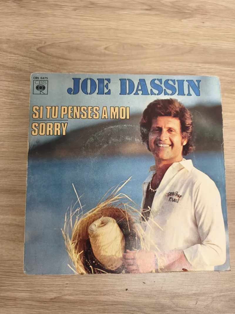 Vinyle 45 tours Joe Dassin Si tu penses à moi / Sorry CBS 6475 pochette couleur