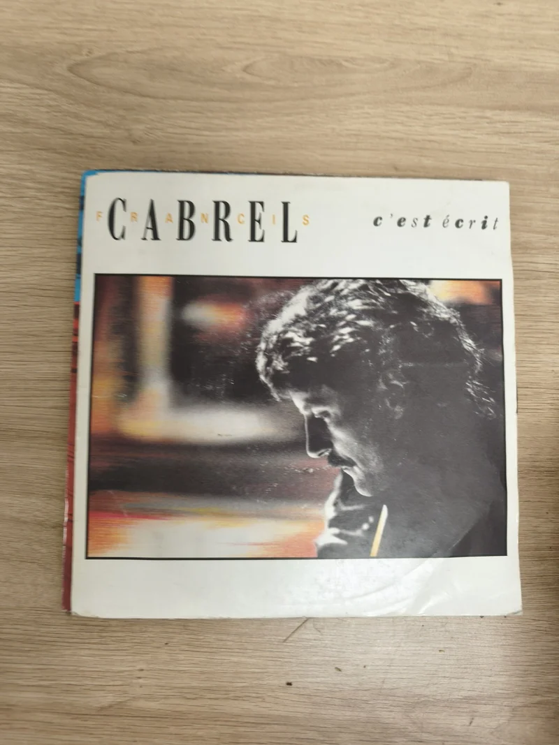45T Francis Cabrel C'est écrit vinyle pochette illustrée