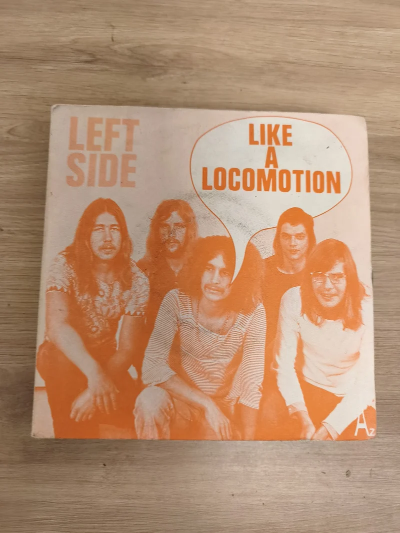 Vinyle 45T LEFT SIDE Like A Locomotion pochette orange groupe rock