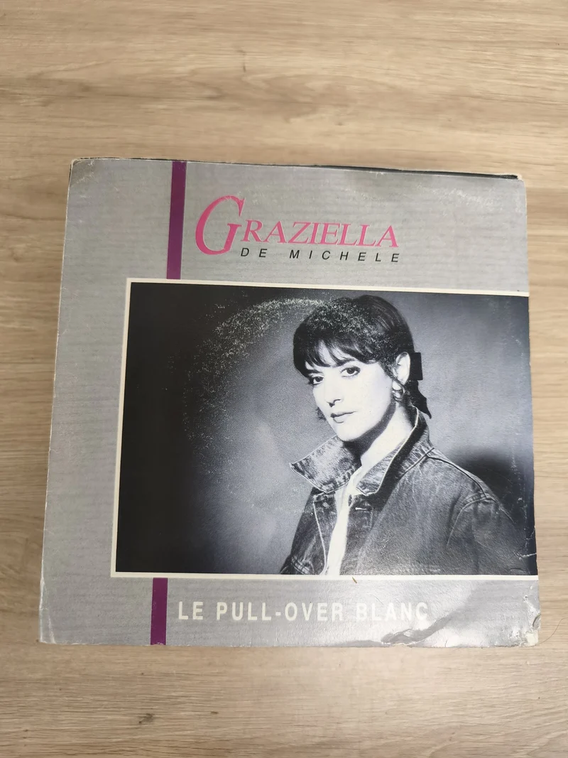 Graziella De Michele 45T Le Pull-Over Blanc vinyle pochette grise