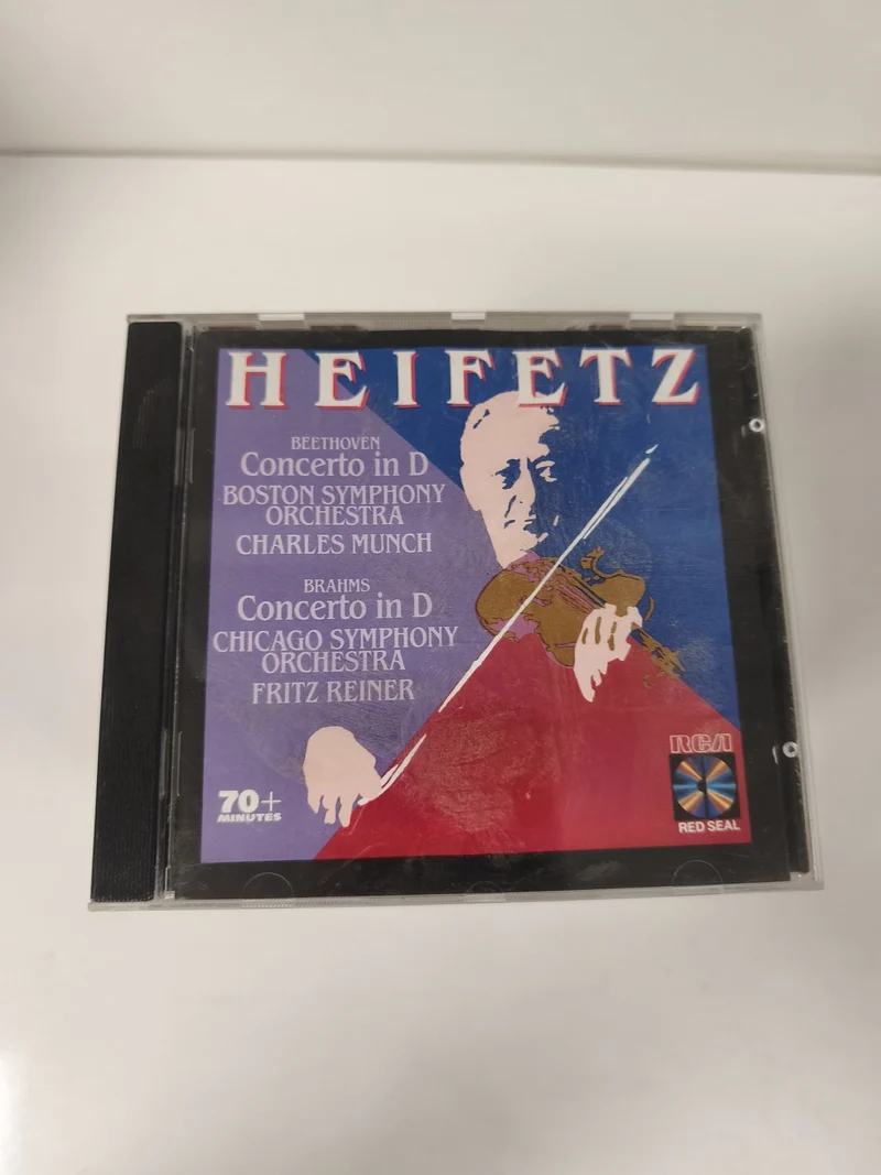 CD Heifetz Concerto in D Beethoven Brahms RCA Red Seal 70+ min Classique