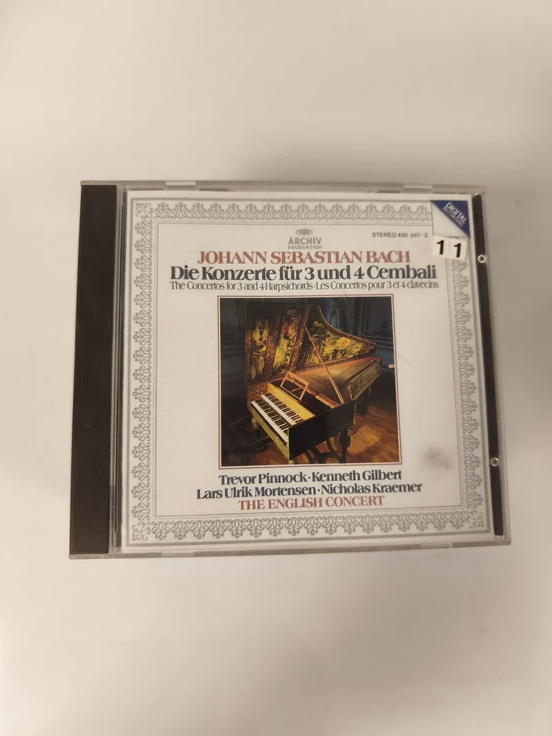 CD Bach Concertos 3 & 4 clavecins Pinnock Gilbert Mortensen Archiv Produktion