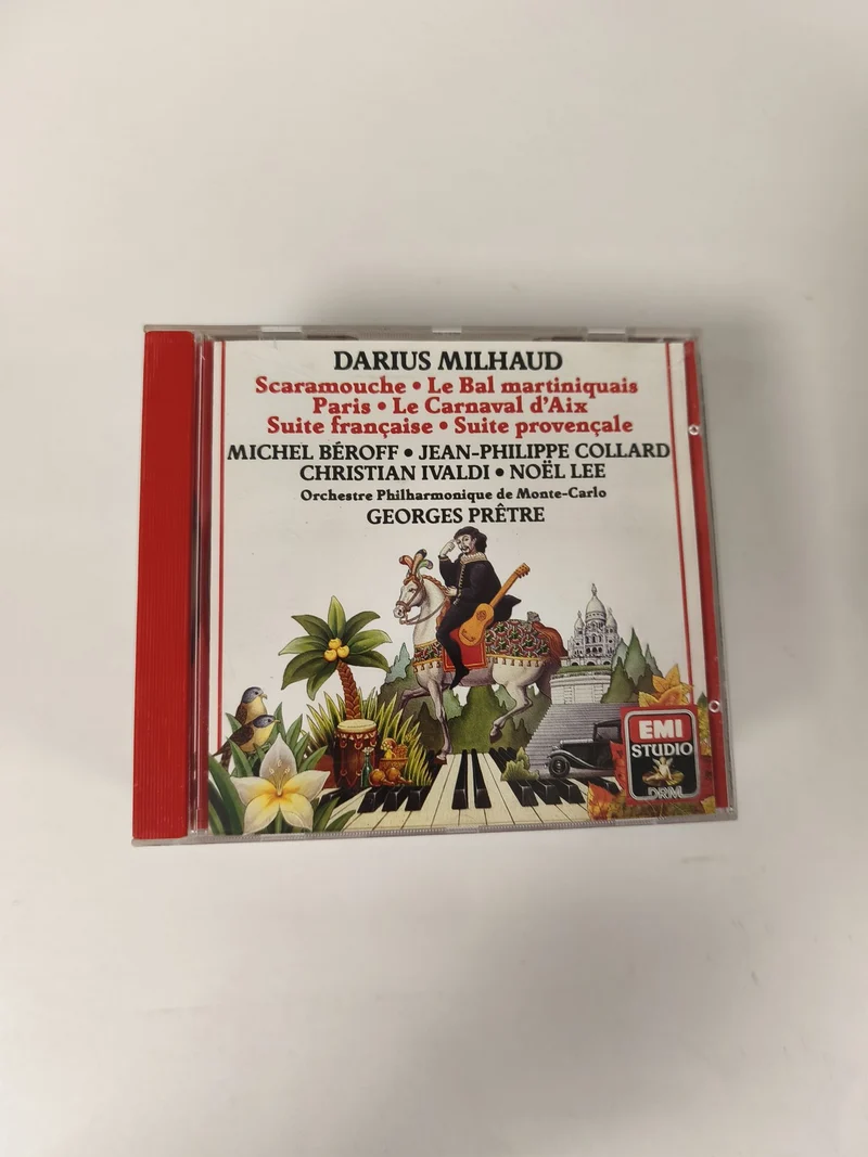 CD Darius Milhaud Scaramouche Paris Suite Française EMI Studio rouge