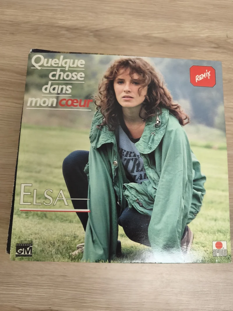 Vinyle 45 tours Elsa "Quelque chose dans mon c?ur" remix pochette photo couleur