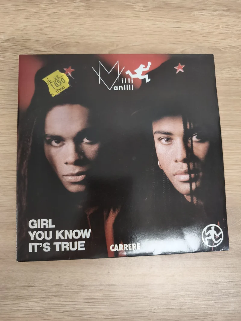 Vinyle 45 tours Milli Vanilli Girl You Know It's True pochette Carrere (Ref 2)