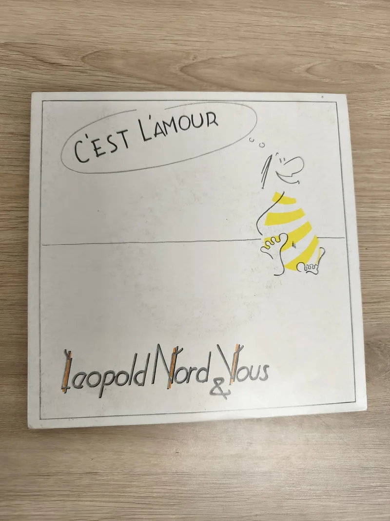 Vinyle 45T Léopold Nord & Vous C'est l'amour pochette dessinée jaune