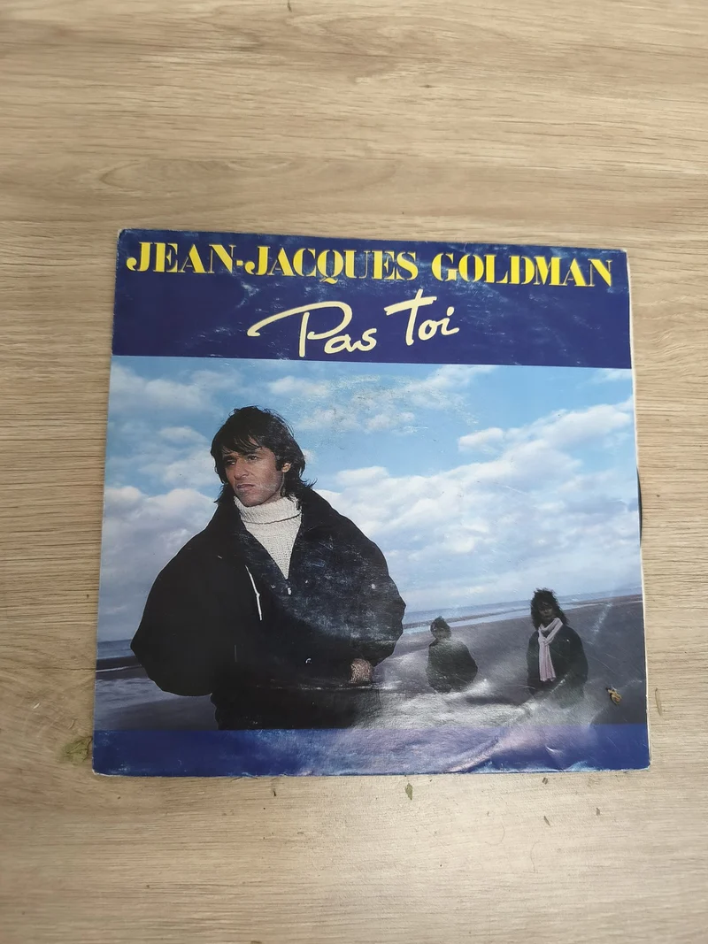 Vinyle 45T Jean-Jacques Goldman Pas Toi pochette bleue état d'occasion