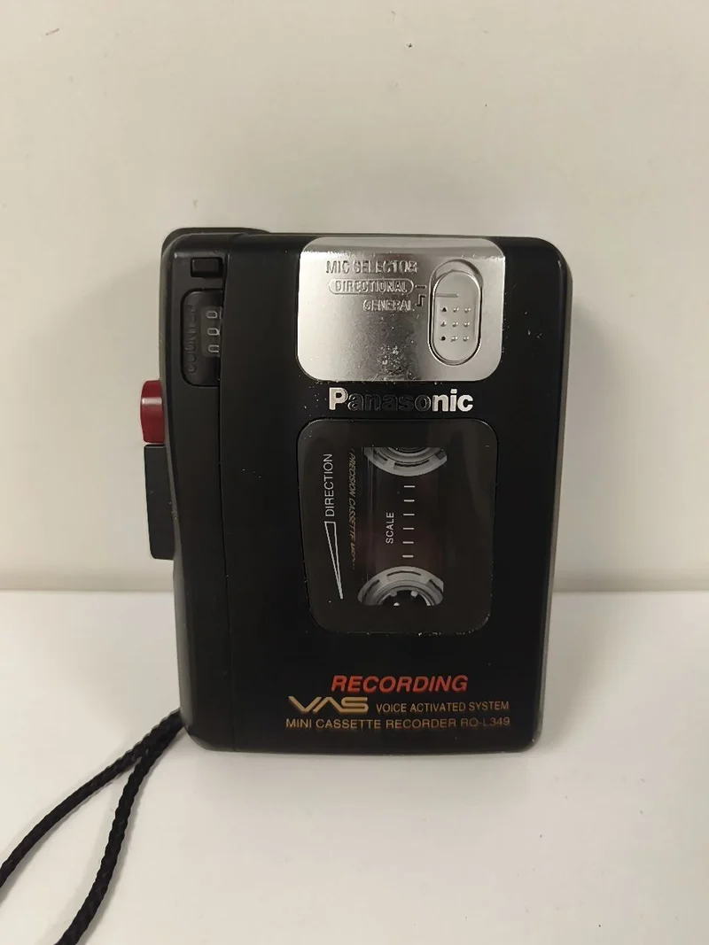 Enregistreur cassette Panasonic RQ-L349 noir, dictaphone portable à micro sélect