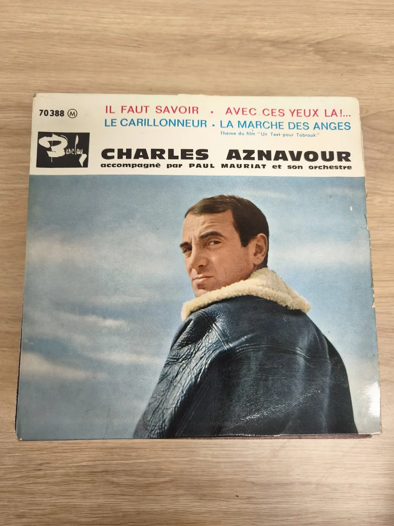 Charles Aznavour 45T Barclay Il Faut Savoir Paul Mauriat pochette photo Ref 3