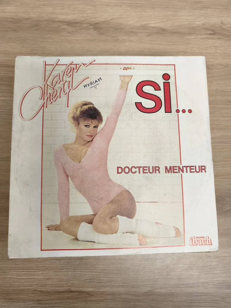 Karen Cheryl 45T Si... / Docteur Menteur pochette rose écriture Myriam