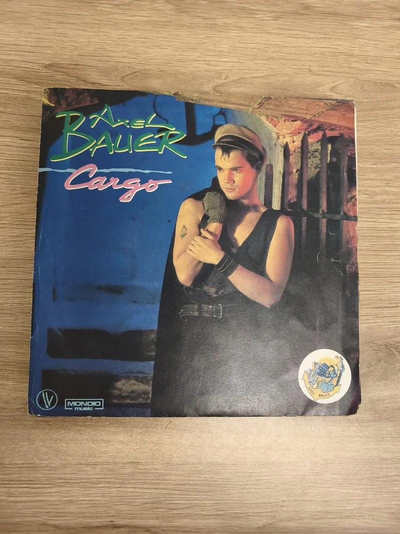 Vinyle 45 tours Axel Bauer Cargo pochette illustrée, disque d'occasion (Ref 3)