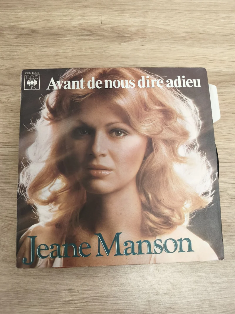 Vinyle 45 tours Jeane Manson Avant de nous dire adieu pochette photo CBS 4008