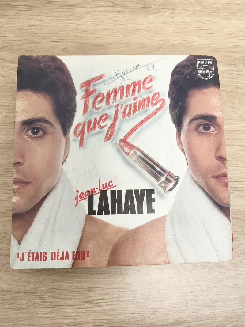 Vinyle 45T Jean-Luc Lahaye Femme que j?aime + J?étais déjà fou Philips pochette