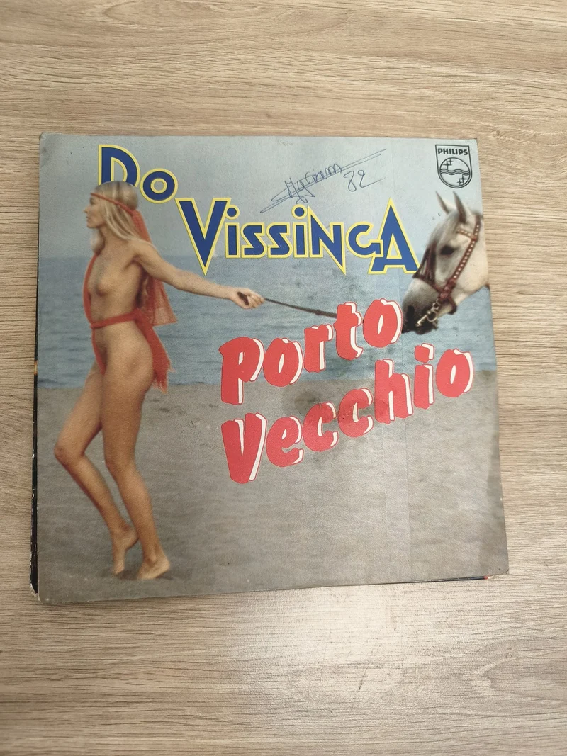 Vinyle 45T Do Vissinca Porto Vecchio Philips pochette illustrée cheval plage