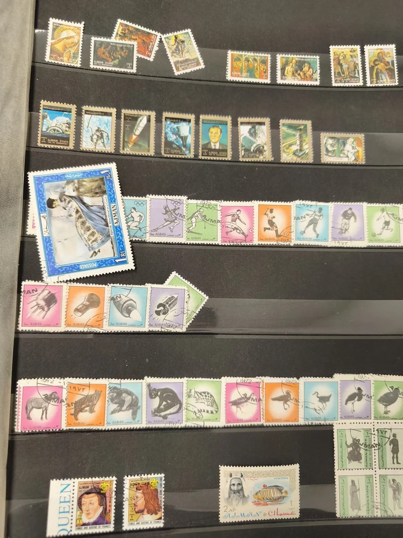 Lot anciens timbres oblitérés Arabie Saoudite animaux, sport, arts, collection