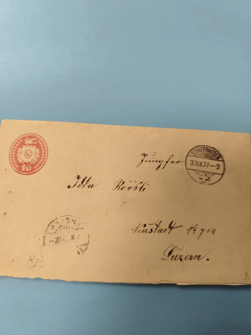 Ancienne carte postale Allemagne timbre oblitéré philatélie écriture manuscrite
