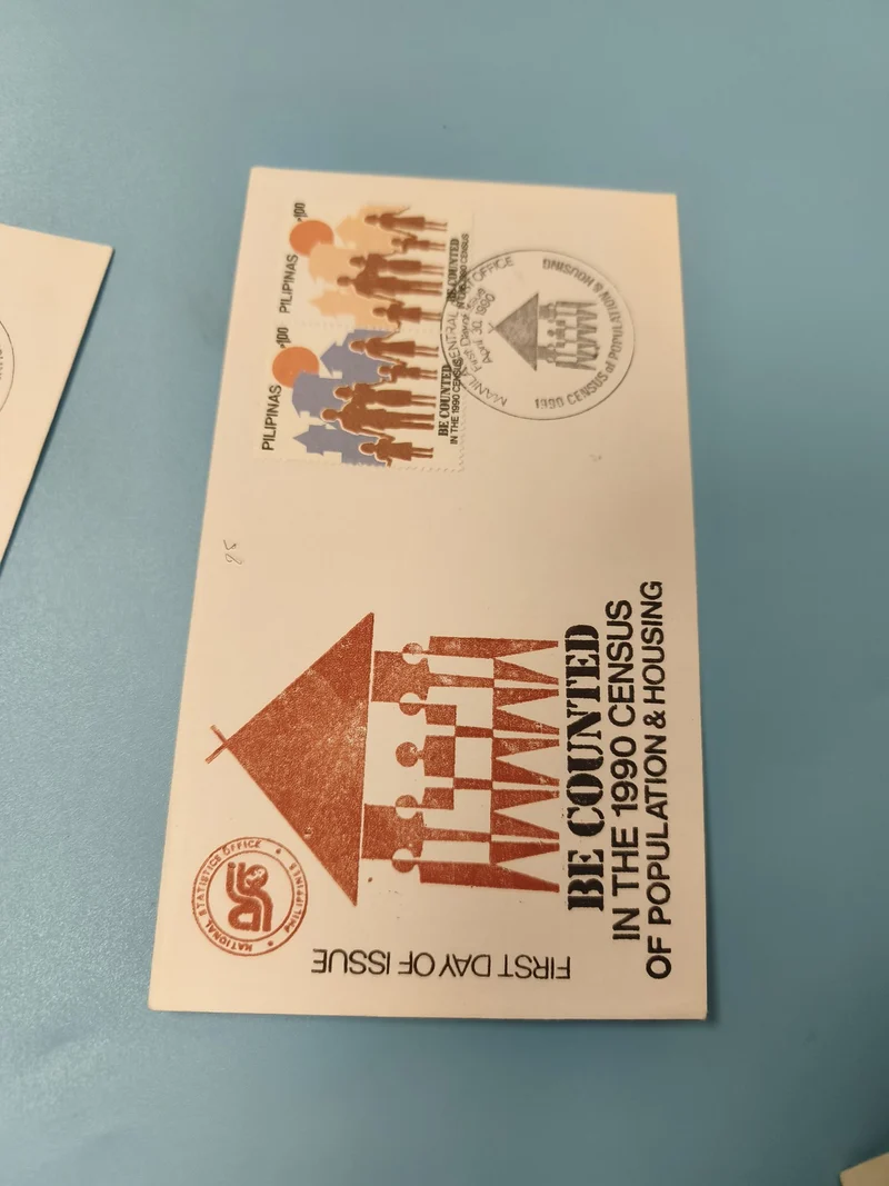 Enveloppe FDC Philippines 1990 Census timbre premier jour d?émission visuel colo