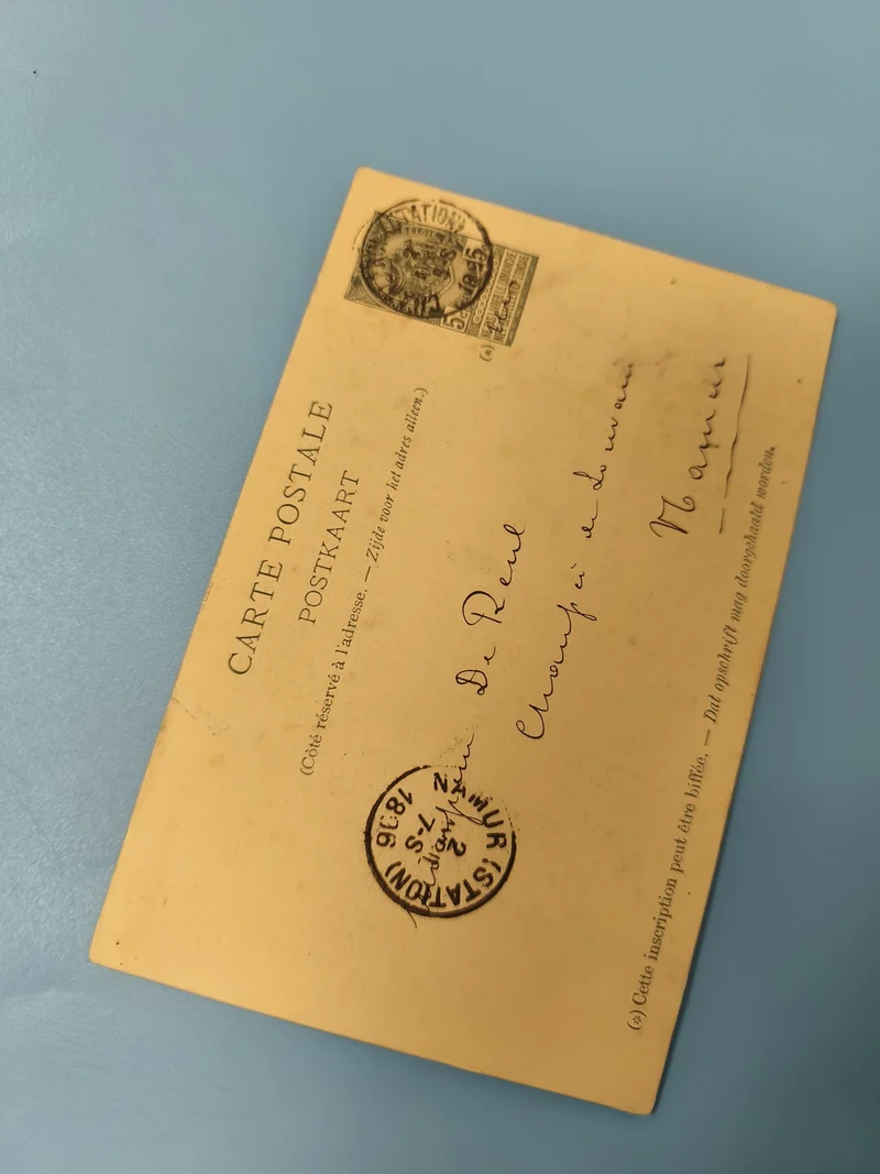 Ancienne carte postale France fin XIXe, timbre oblitéré, philatélie rare
