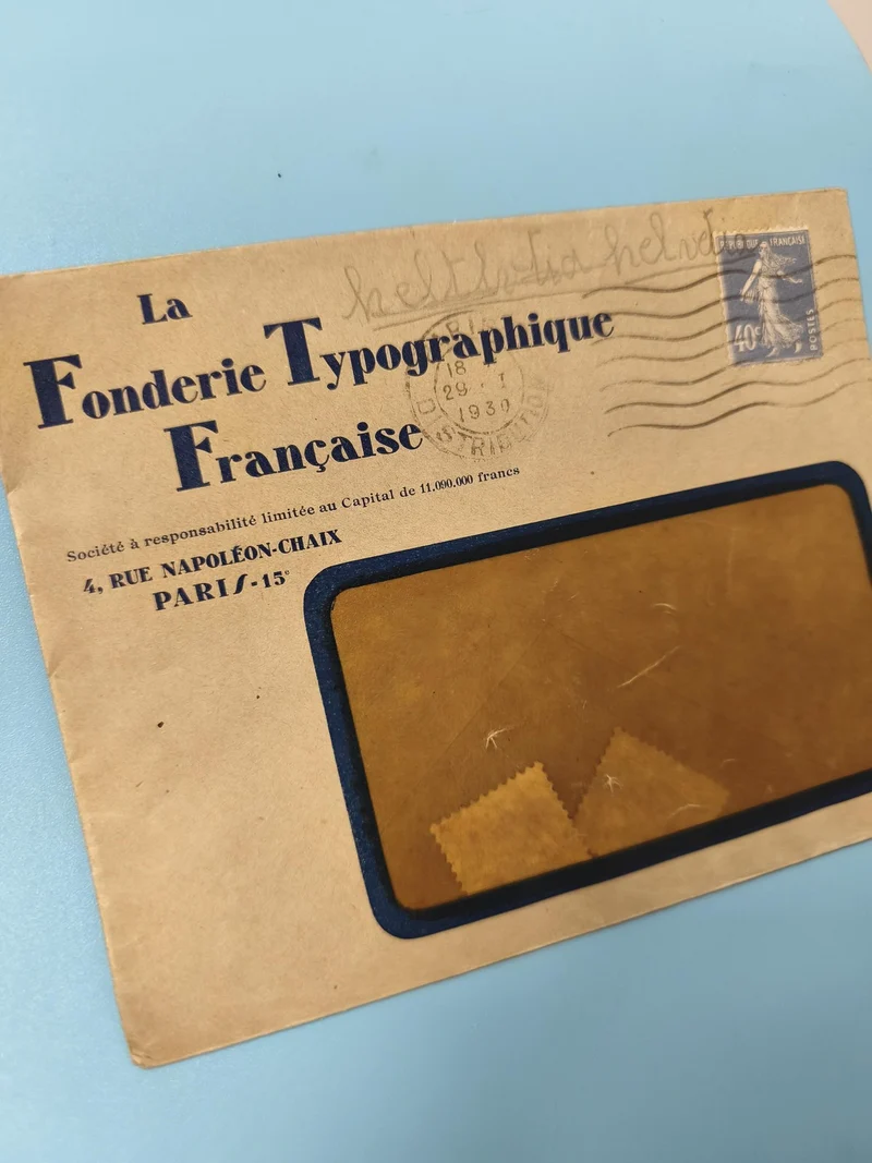 Ancienne enveloppe oblitérée début XXe Fonderie Typographique Française philatél