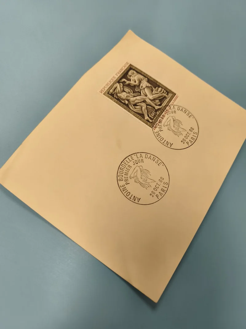 Ancienne enveloppe timbrée oblitérée BourdelIe 1968 philatélie collection France