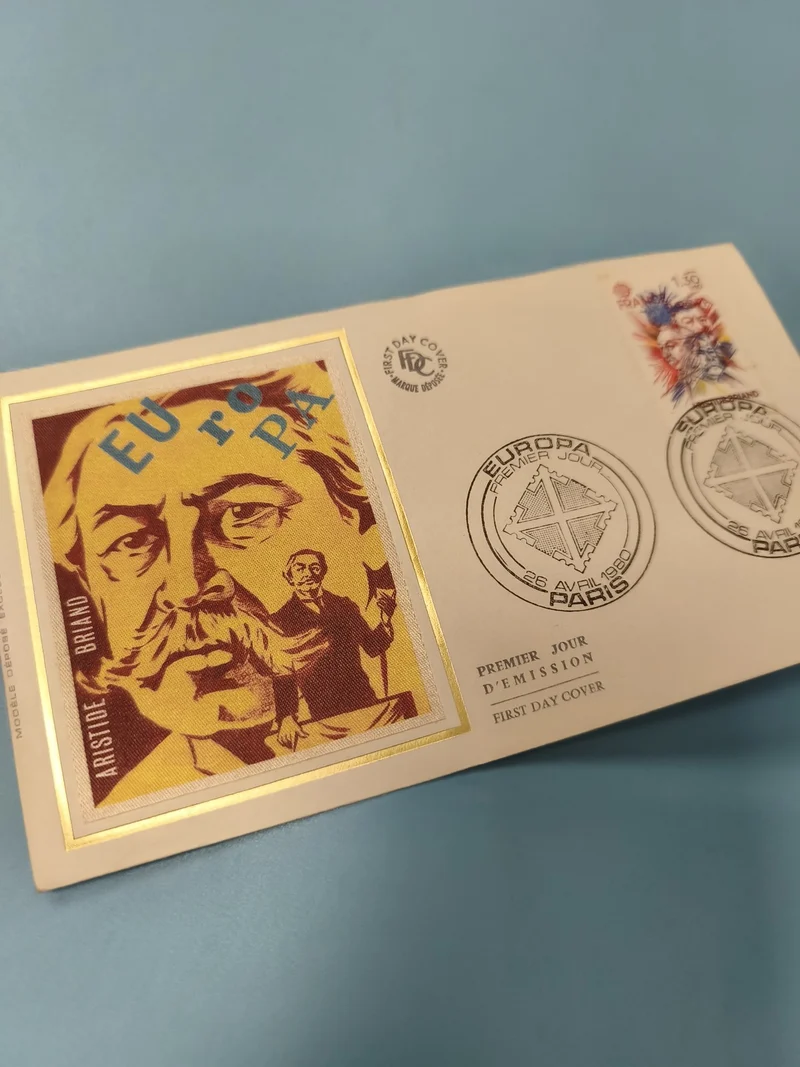 Enveloppe FDC Premier Jour d?Émission Europa Paris Aristide Briand timbre décora
