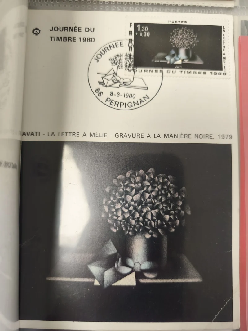 Ancien FDC Journée du Timbre 1980 Perpignan ? La Lettre à Mélie, gravure