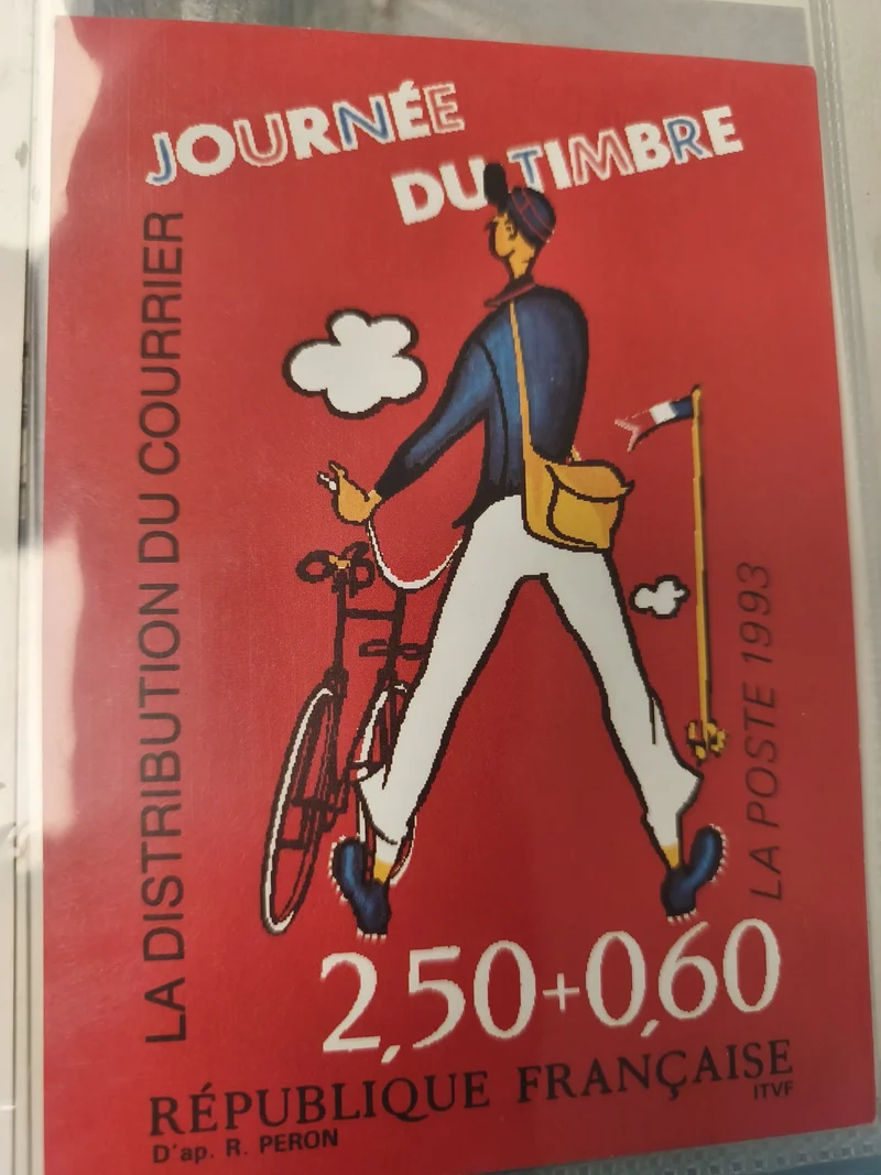Ancien FDC Journée du Timbre 1993 La Poste, illustré facteur vélo France