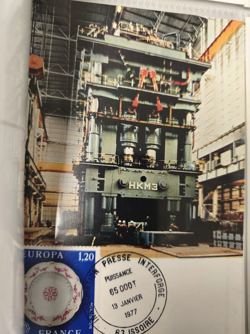 Ancien FDC inauguration Presse Interforge 1977, timbre Europa, cachet d?époque