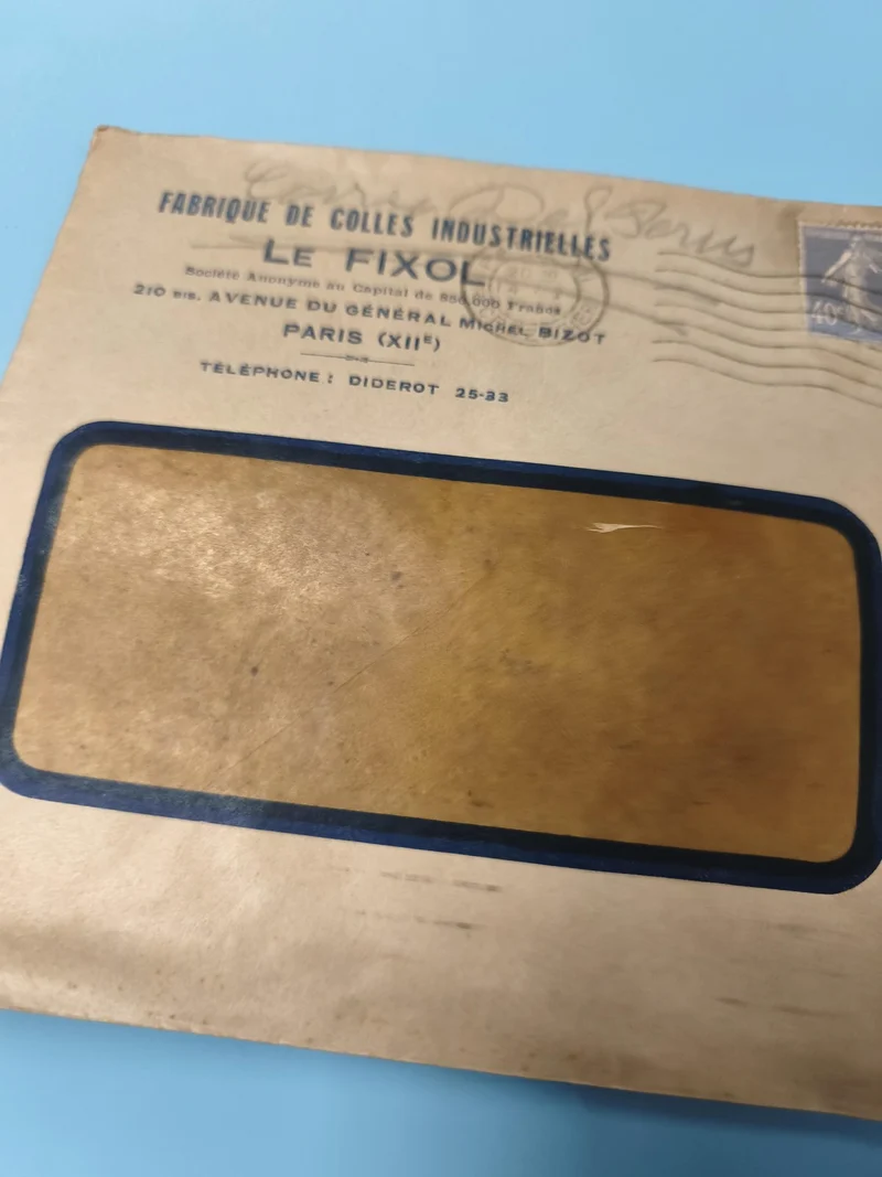 Ancienne enveloppe oblitérée début XXe Paris vitrine philatélie Le Fixol
