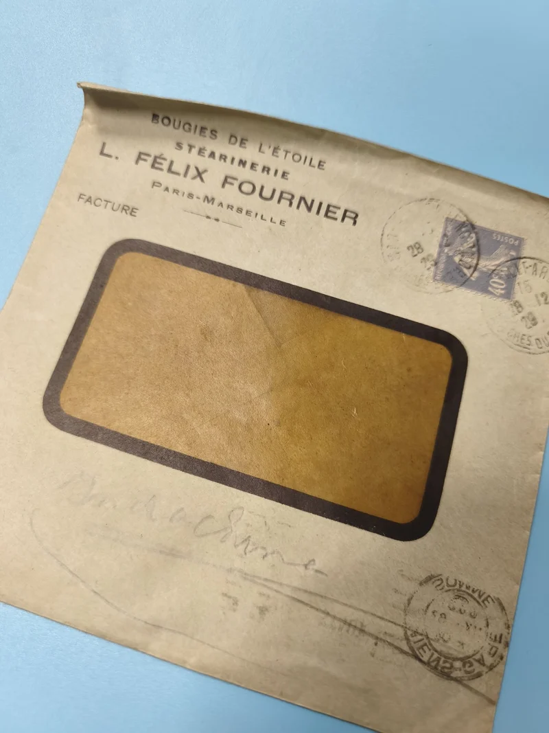 Ancienne enveloppe oblitérée L. Félix Fournier début XXe, fenêtre, philatélie